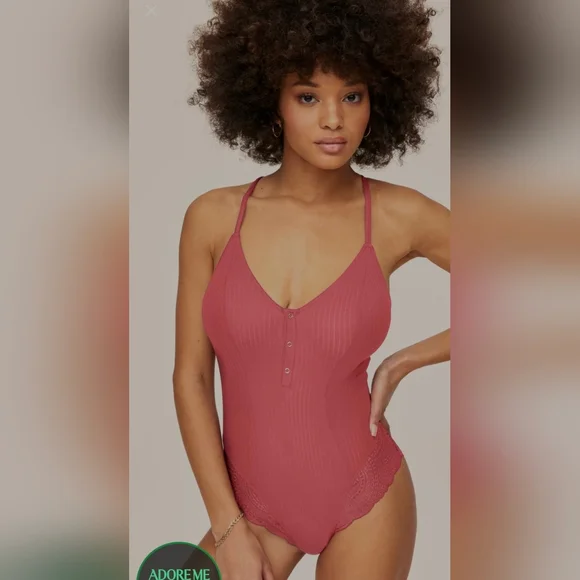 NWOT, Adore Me Pink Bodysuit size Med - Picture 5 of 10